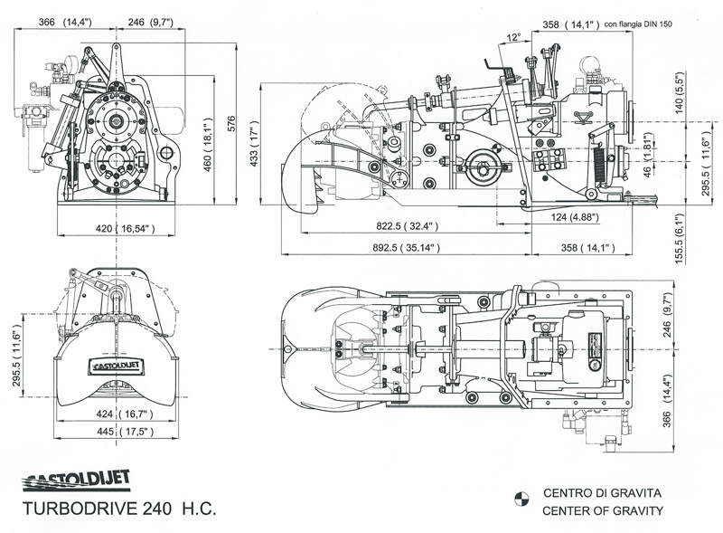 Castoldi TD 240 H.C. Zeichnung